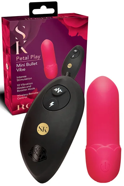 Secret Kisses Rosegasm Petal Play 2.95" Mini Bullet Vibrator With Remote Control — image 8 of 11