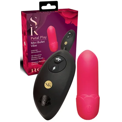 secret kisses rosegasm petal play 295 mini bullet vibrator with remote control
