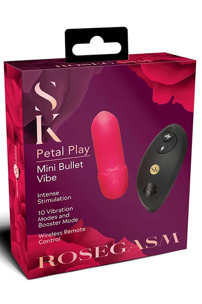 Secret Kisses Rosegasm Petal Play 2.95" Mini Bullet Vibrator With Remote Control — image 7 of 11