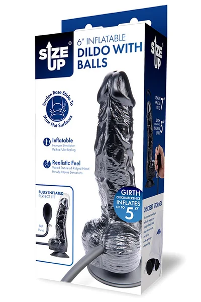 Size Up 7" Inflatable Dildo With Balls — image 15 of 15