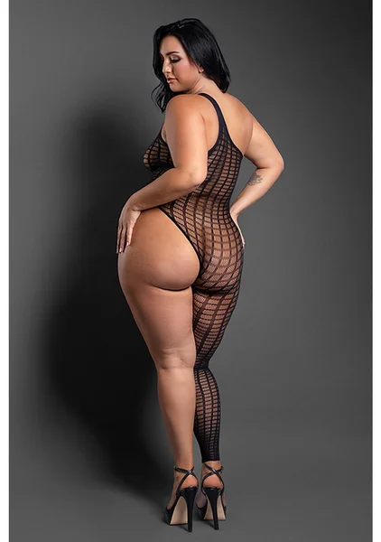 Killin' It Asymmetrical Footless Bodystocking - Queen Size — image 2 of 3