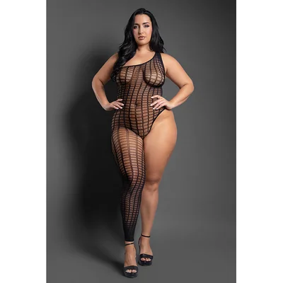 killin it asymmetrical footless bodystocking queen size