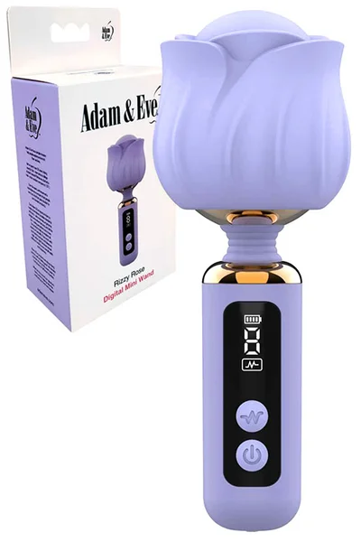 Adam and Eve Rizzy Rose 5" Digital Mini Wand Vibrator — image 5 of 18