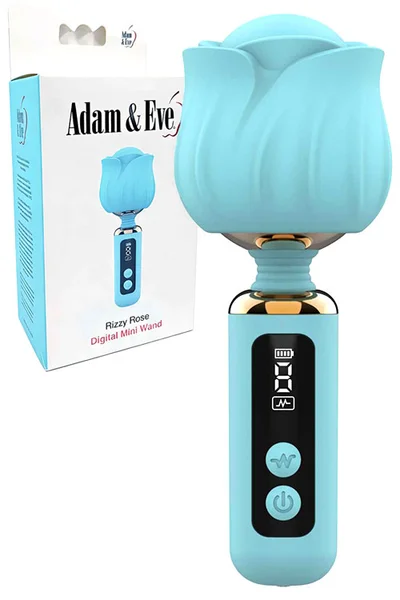 Adam and Eve Rizzy Rose 5" Digital Mini Wand Vibrator — image 6 of 18