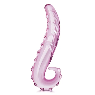 6 lick it glass tentacle dildo