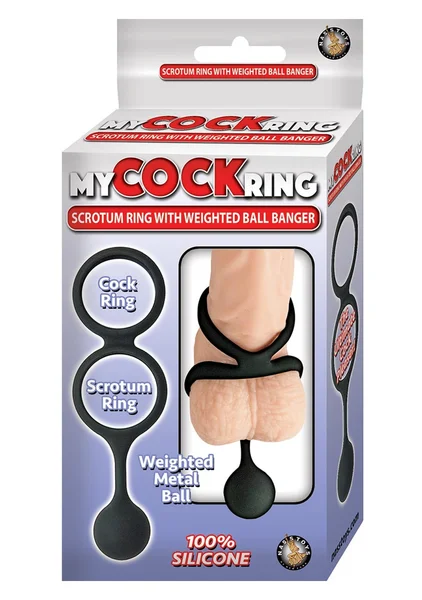 My Cock Ring Scrotum Ring with Weighted Ball Banger — image 4 of 4