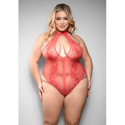 calliope zipper teddy plus size