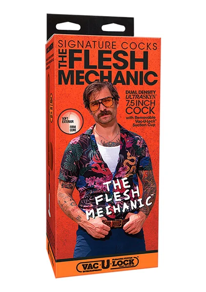 Signature Cocks - The Flesh Mechanic - 7.5 Inch ULTRASKYN Cock with Removable Vac-U-Lock Suction Cup — image 5 of 5