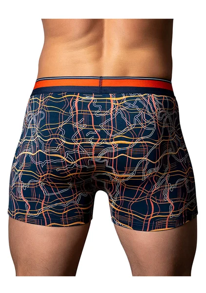 Soo Cumfy Navy Marble Boxer Brief — image 5 of 6