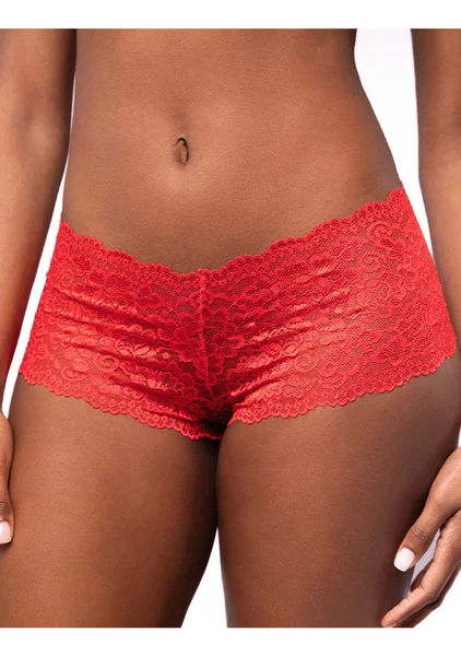 Hustler Rhinestone Logo Lace Boyshort — image 2 of 4