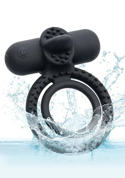 Hustler Clit Flicker Vibrating Dual Ring — image 3 of 5