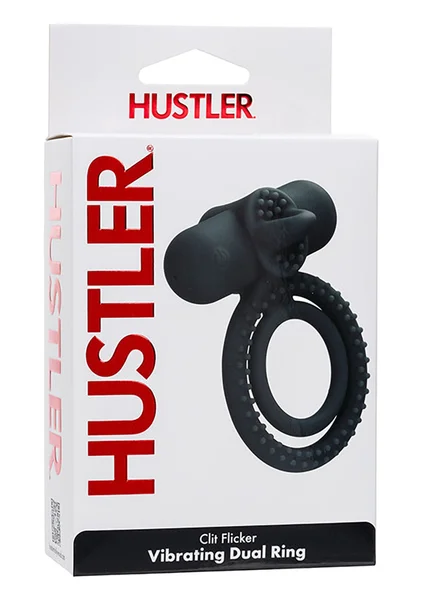 Hustler Clit Flicker Vibrating Dual Ring — image 5 of 5