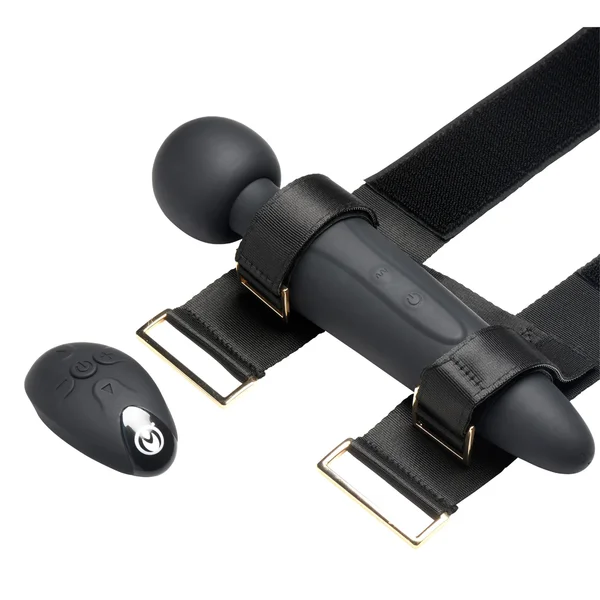 Master Series Thunderstick Thigh Strap Rechargeable Vibrating Wand with Harness — image 6 of 10