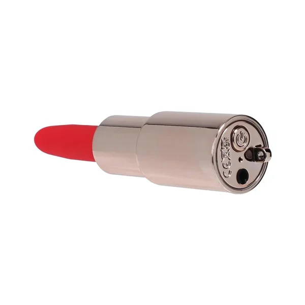 Loveline Rechargeable Lipstick Vibrator with Interchangeable Tips - Candy — image 4 of 7