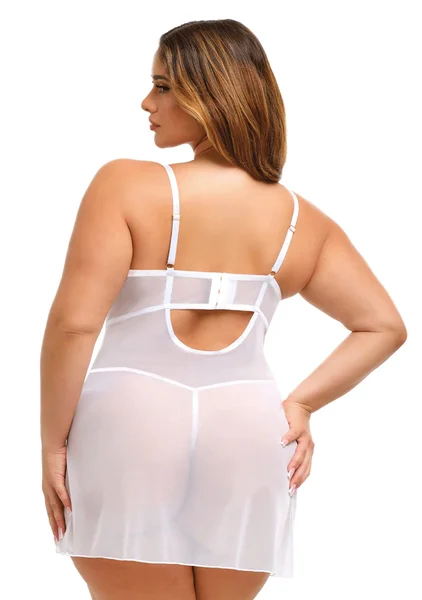 Underwire Floral Babydoll - Plus Size — image 2 of 4