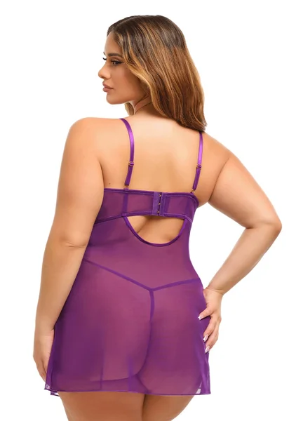 Underwire Floral Babydoll - Plus Size — image 4 of 4