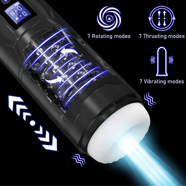 Buzzer Beater - Waterproof Thrusting and Rotating Male Masturbator — image 9 of 12
