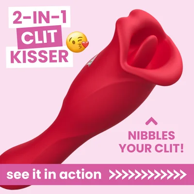 french kiss duo dual end g spot licking and kissing vibrator