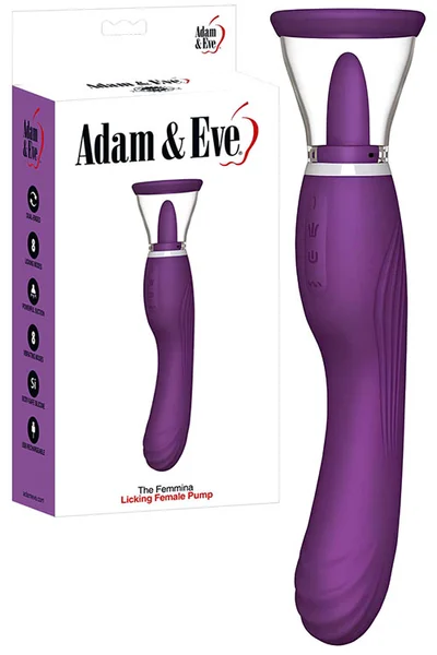 Adam and Eve The Femmina 10.3" Dual-Ended Tongue & Suction Clitoral Stimulator — image 7 of 18