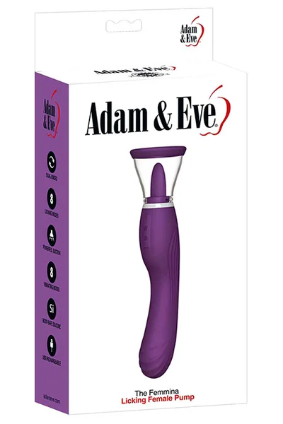 Adam and Eve The Femmina 10.3" Dual-Ended Tongue & Suction Clitoral Stimulator — image 18 of 18