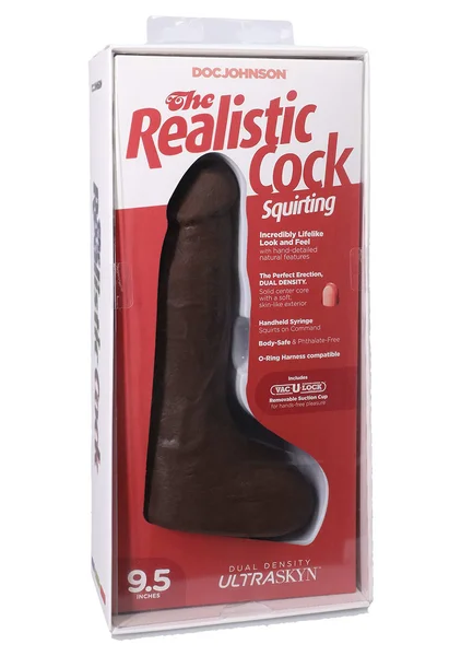 The Realistic Cock - Squirting Cock - With Removable Vac-U-Lock Suction Cup - ULTRASKYN - 9.5" (with Balls) — image 15 of 15