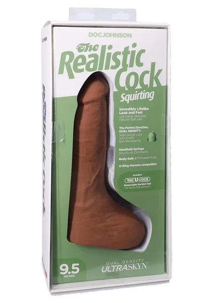 The Realistic Cock - Squirting Cock - With Removable Vac-U-Lock Suction Cup - ULTRASKYN - 9.5" (with Balls) — image 10 of 15