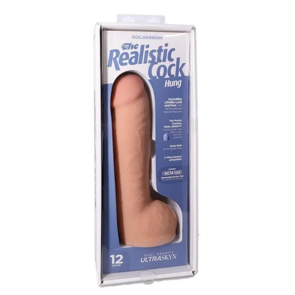The Realistic Cock - Hung with Removable Vac-U-Lock Suction Cup - ULTRASKYN - 12" (with Balls) — image 13 of 16