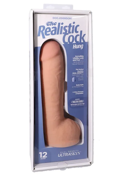 The Realistic Cock - Hung with Removable Vac-U-Lock Suction Cup - ULTRASKYN - 12" (with Balls) — image 4 of 16