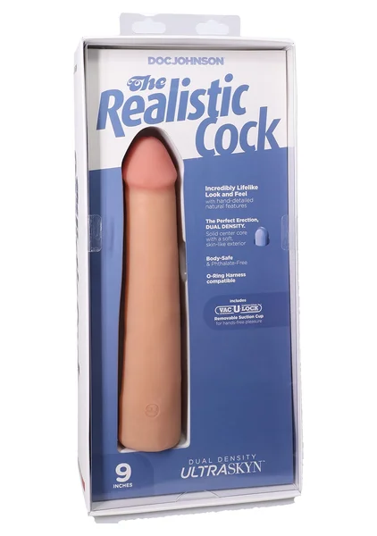 The Realistic Cock - With Removable Vac-U-Lock Suction Cup - ULTRASKYN - 9" — image 5 of 15