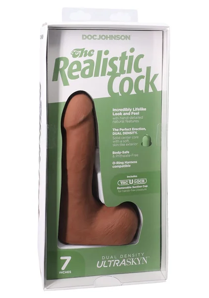 The Realistic Cock - With Removable Vac-U-Lock Suction Cup - ULTRASKYN - 7" (with Balls) — image 10 of 15