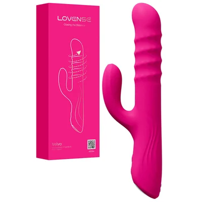 lovense velvo 97 app controlled rotating rolling rabbit vibrator