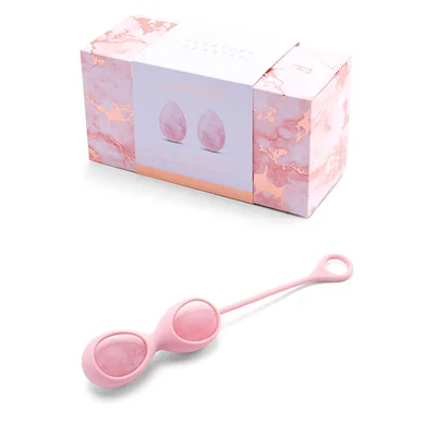 le wand crystal yoni eggs with silicone retrieval cord