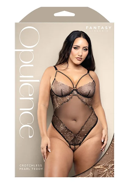 Black Pearl Crotchless Teddy - Queen Size — image 3 of 3