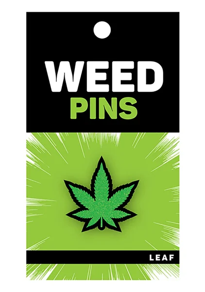 Green Glitter Leaf Enamel Pin — image 2 of 2