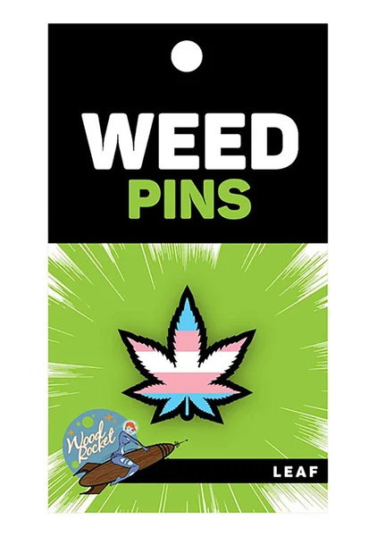 Trans Pride Leaf Enamel Pin — image 2 of 2