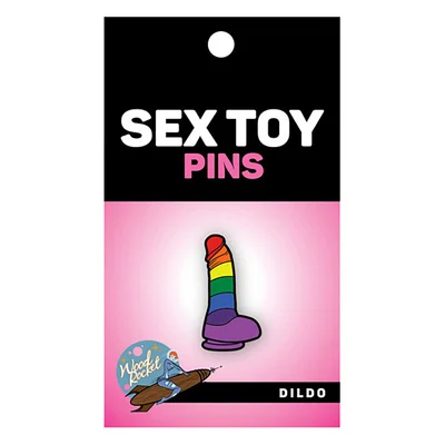 rainbow dildo enamel pin