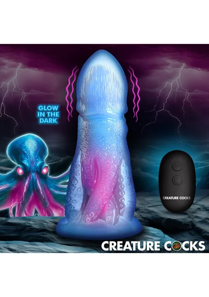 Creature Cocks - Cocktopus Deluxe Glow-in-the-Dark Vibrating Silicone Dildo — image 7 of 8