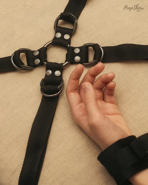 Velvet Noir Adjustable Hog Tie and Cuff Set — image 11 of 21