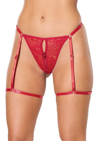Endless Nights Thong with Attached Gartered Leg Bands — image 4 of 7