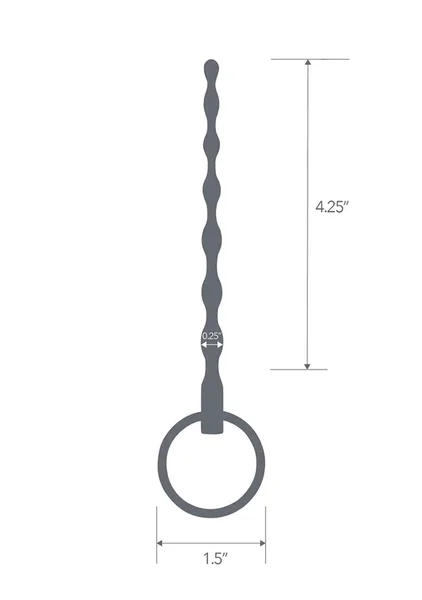 4.25" Stainless Steel Ribbed Urethral Sound — image 3 of 4