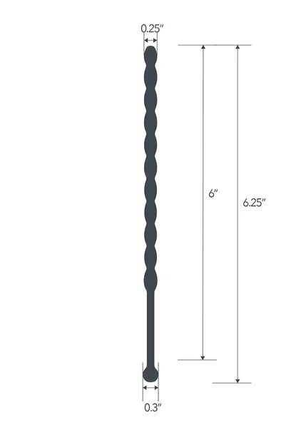 6" Stainless Steel Teardrop Urethral Sound — image 3 of 4