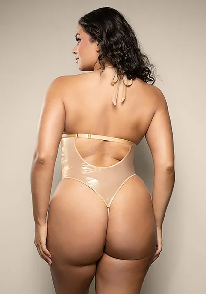 Golden Pearl Halter Teddy - Queen Size — image 2 of 3