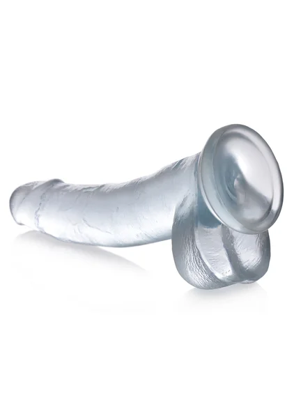 Jock C-Thru - 9" Clear Dong with Balls — image 3 of 6