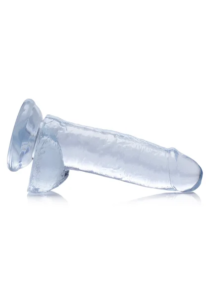 Jock C-Thru - 8" Clear Dong with Balls — image 2 of 6