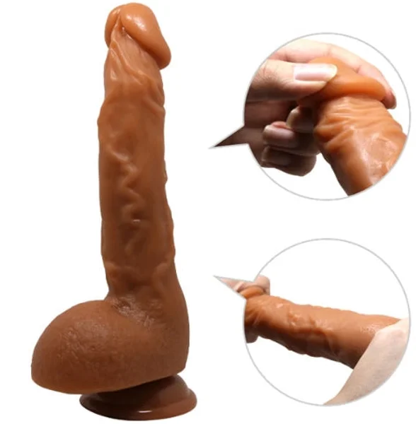 Beautiful Encounter Jason  9.9" Light Brown Dildo — image 3 of 4