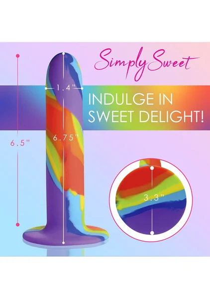 Simply Sweet Rainbow Silicone Dildo — image 7 of 8
