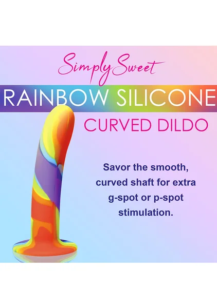Simply Sweet Rainbow Silicone Dildo — image 4 of 8