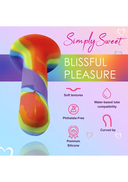 Simply Sweet Rainbow Silicone Dildo — image 5 of 8