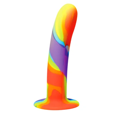 simply sweet rainbow silicone dildo