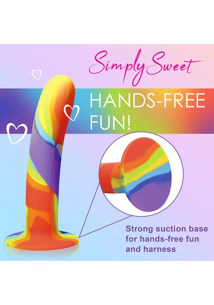 Simply Sweet Rainbow Silicone Dildo — image 6 of 8